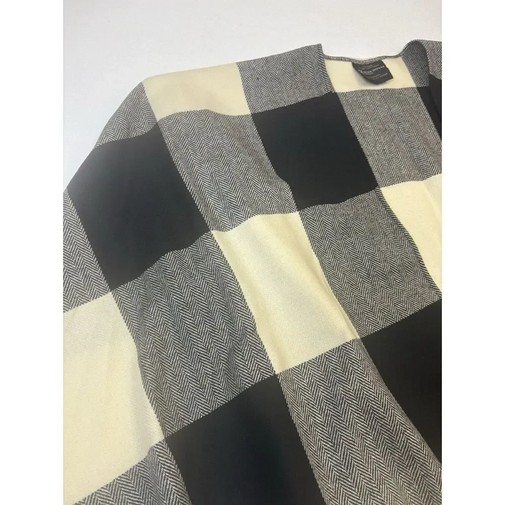 Donegal Irish House Triona Wool Plaid Tweed Shawl Cape Poncho Women One Size NWT